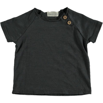 T-shirt bambino manica corta in cotone biologico - antracite