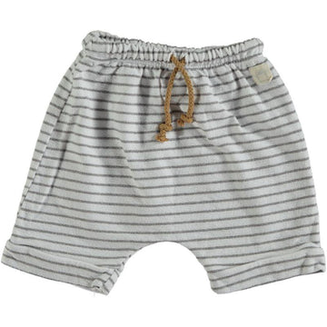 Bermuda bambini in cotone biologico - righine grigio