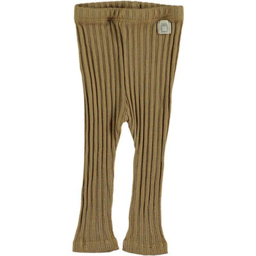 Leggings bambina in cotone biologico - ocra