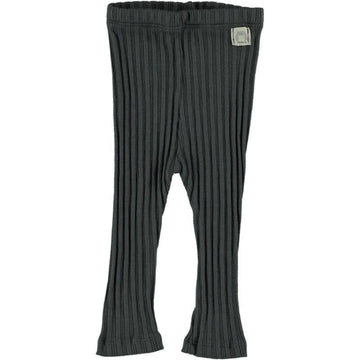 Leggings bambina in cotone biologico - antracite