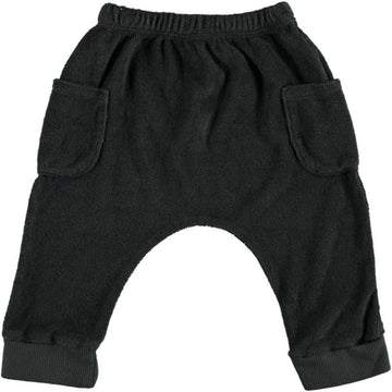 Pantalone bambino in spugna di cotone - antracite