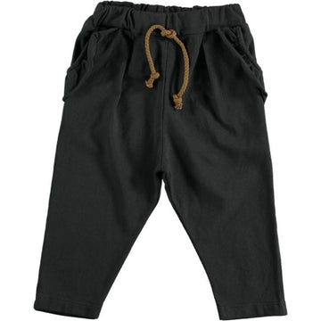 Leggings bambina in cotone biologico - antracite