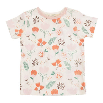 T-shirt manica corta in cotone organico - fiori
