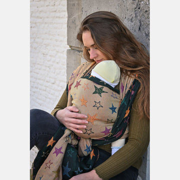 Fascia portabebè rigida - Black Multicolor Star